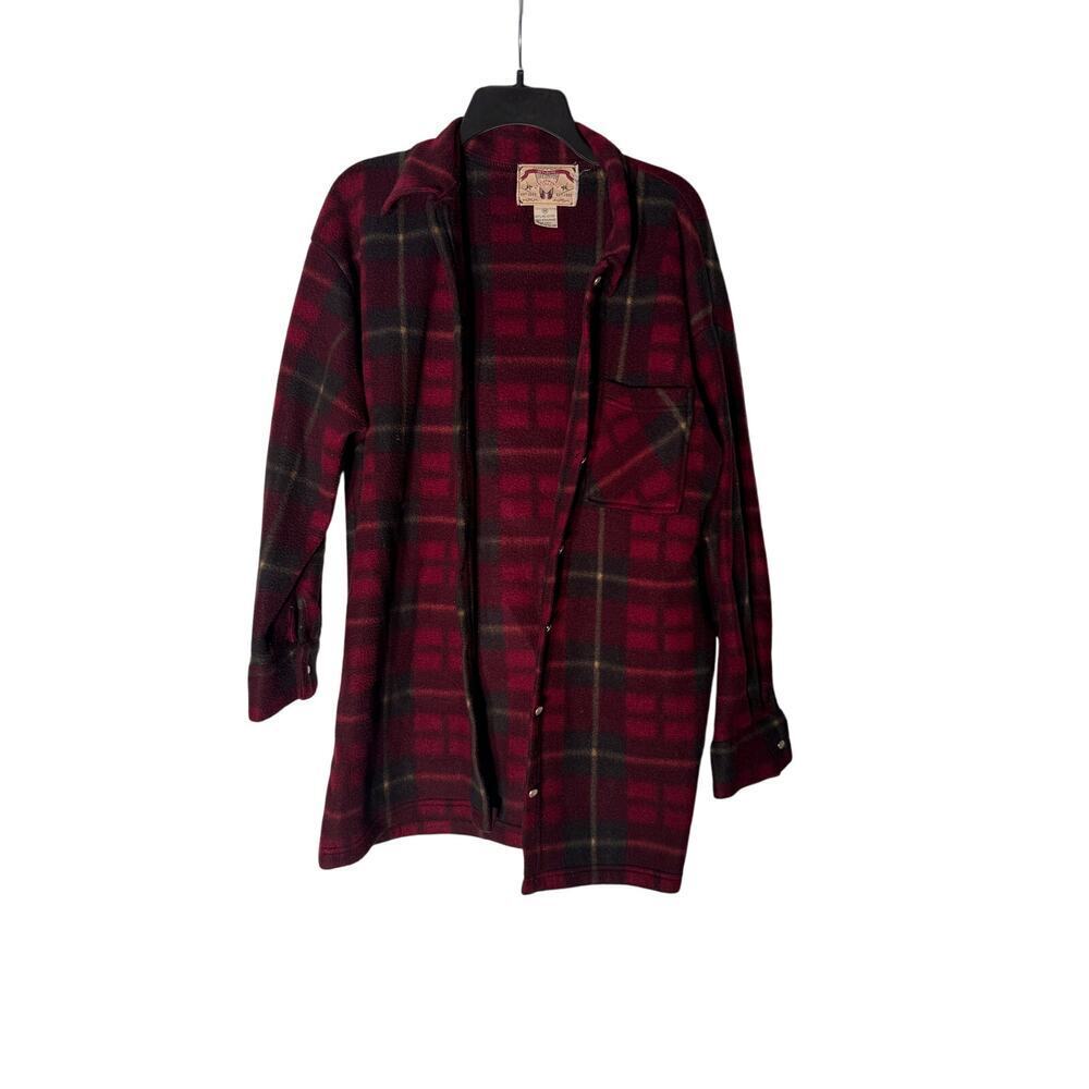 OneStep Up Authentic Vintage Performance Fleece‎ Plaid Button Up Jacket Size M